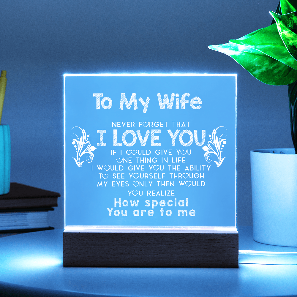 To My Wife | Square Acrylic Plaque