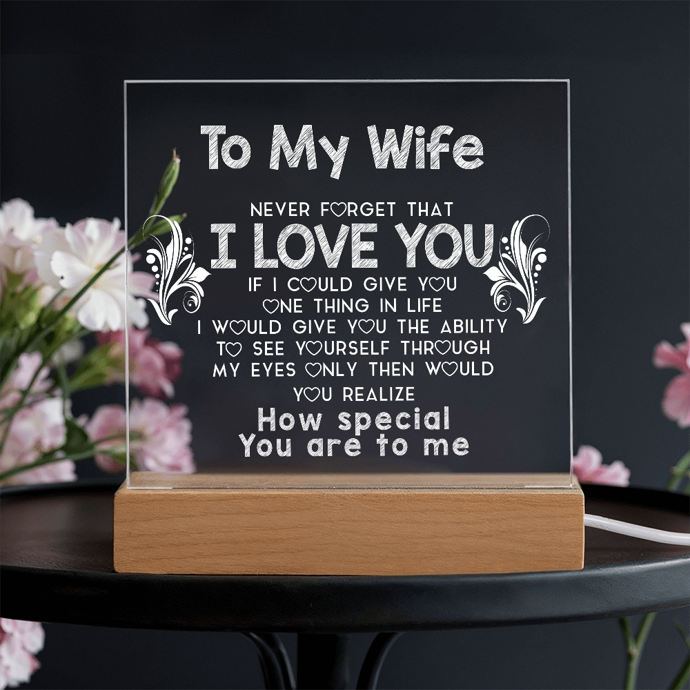 To My Wife | Square Acrylic Plaque