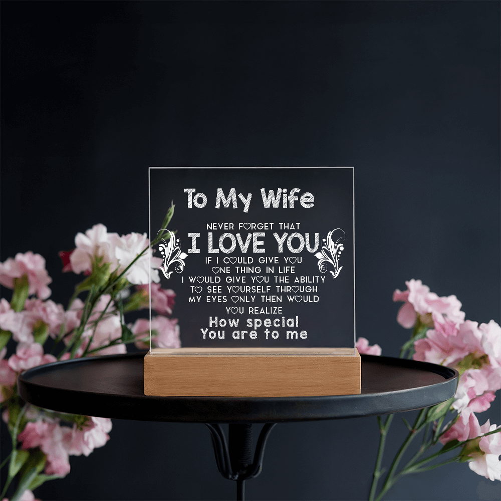 To My Wife | Square Acrylic Plaque